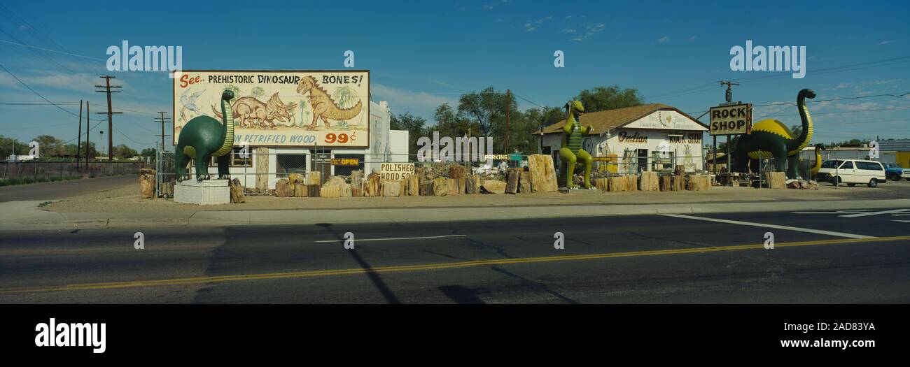 Indian rock shop and petrified wood shop along Route 66, Holbrook