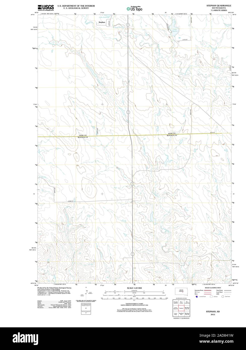 Stephan south dakota map hires stock photography and images Alamy