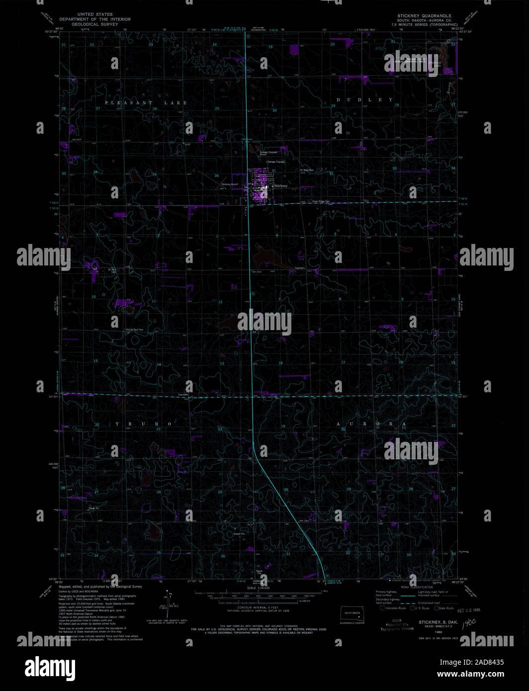 Map of stickney south dakota hires stock photography and images Alamy