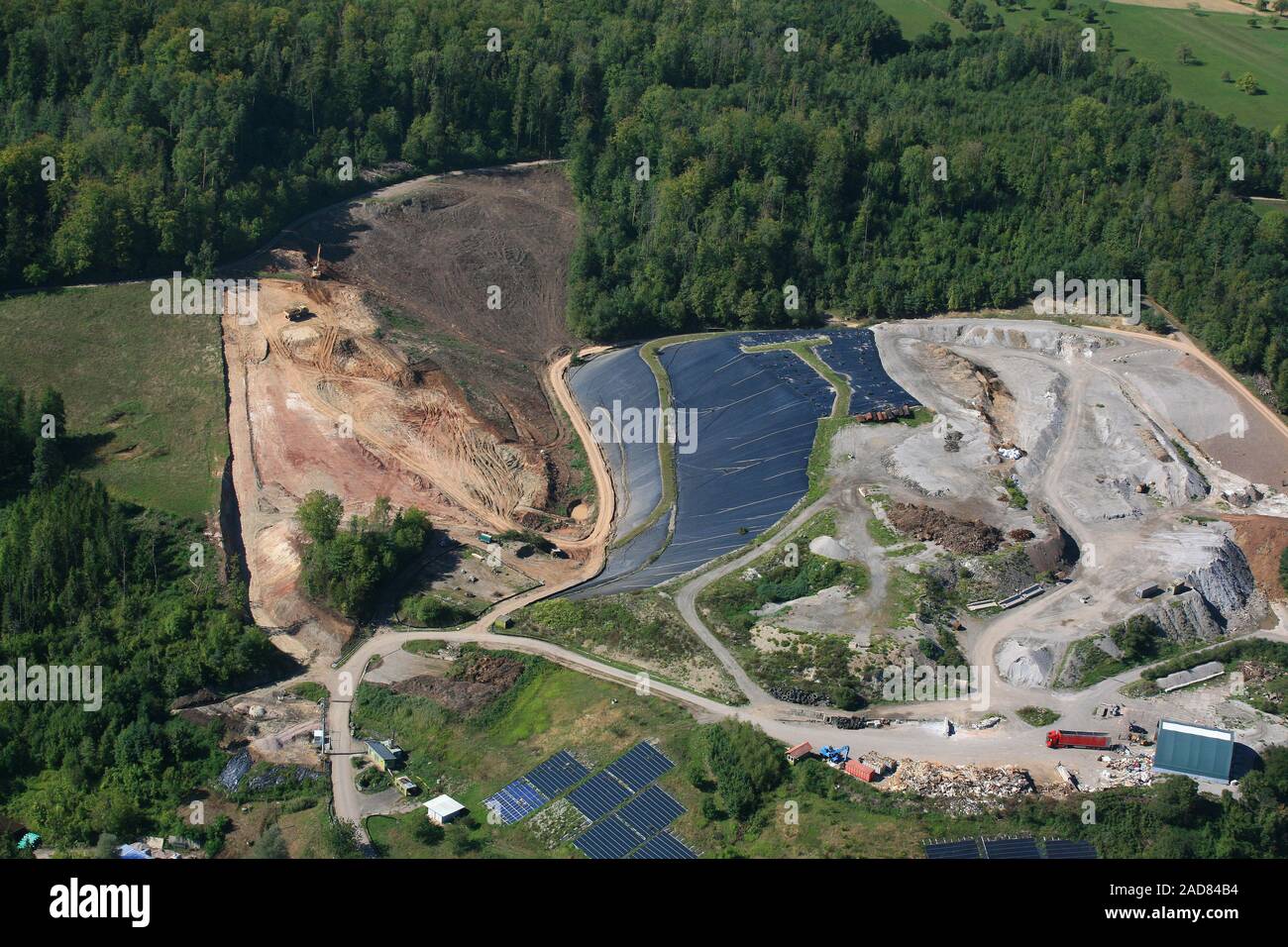 Wehr-Brennet, landfill Lachengraben with extension area Stock Photo