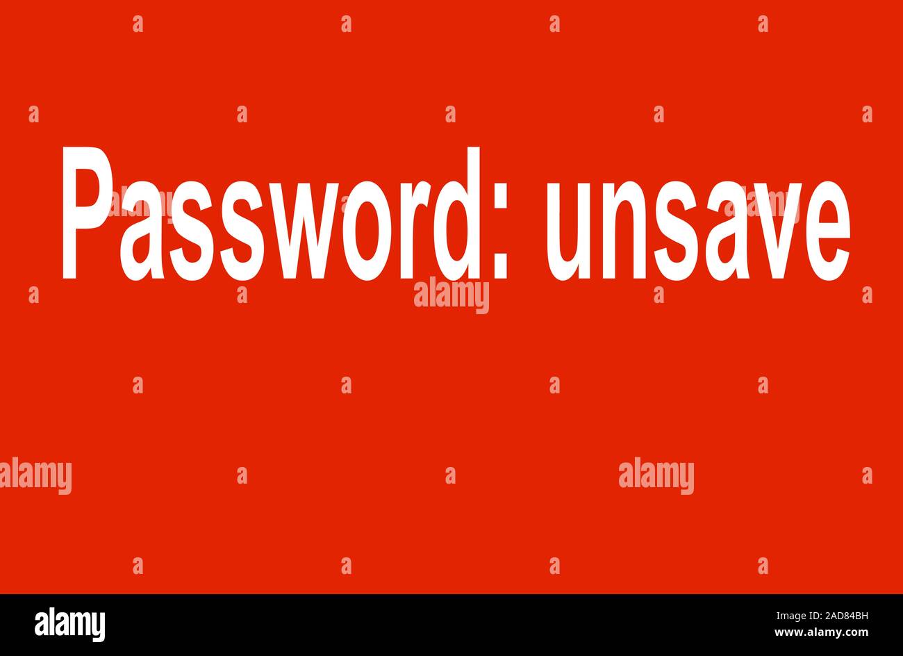 Password unsave Stock Photo