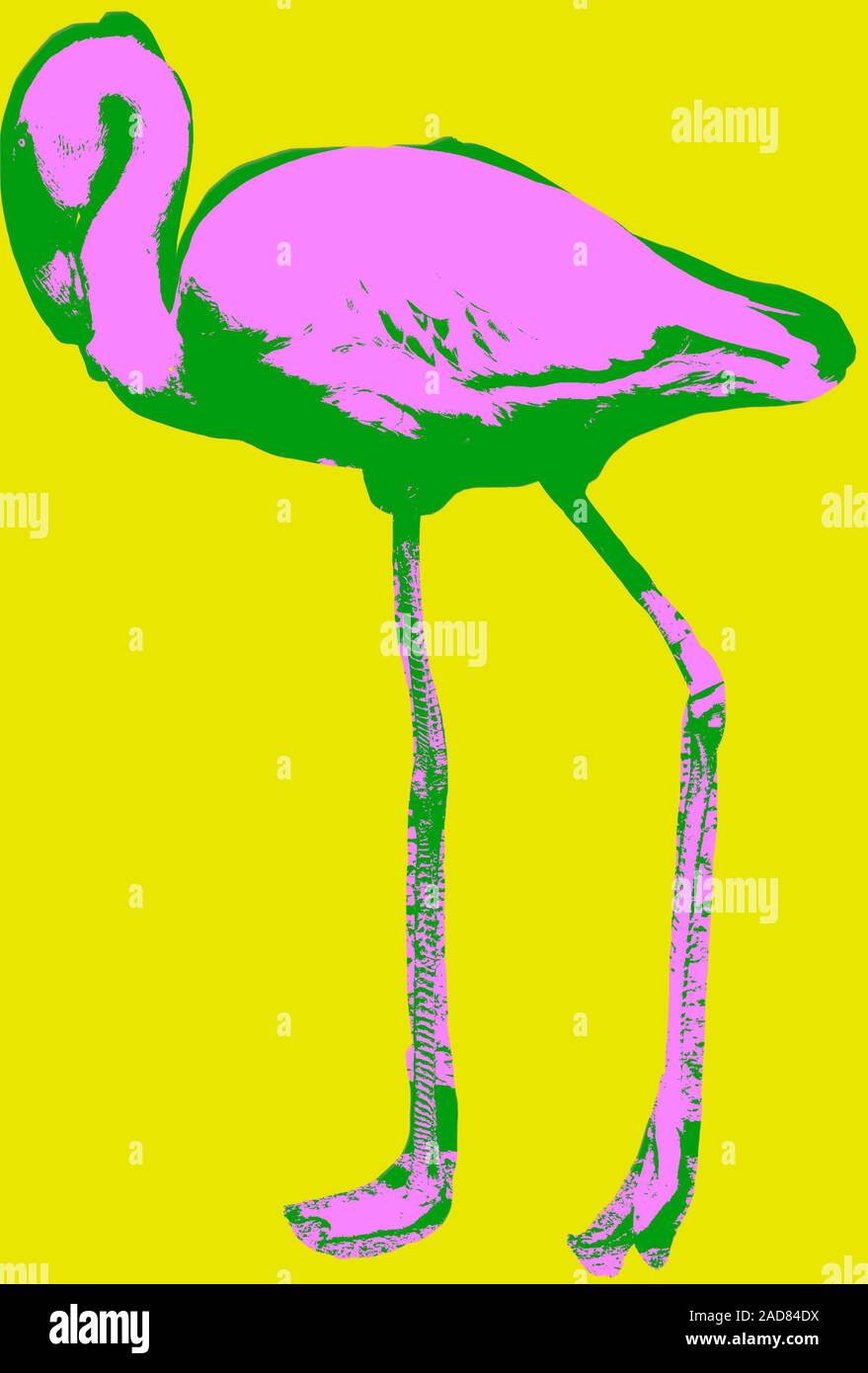Flamingo Pop Art