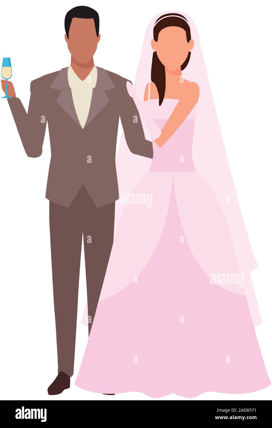 avatar bride and groom icon, flat design Stock Vector Image & Art - Alamy