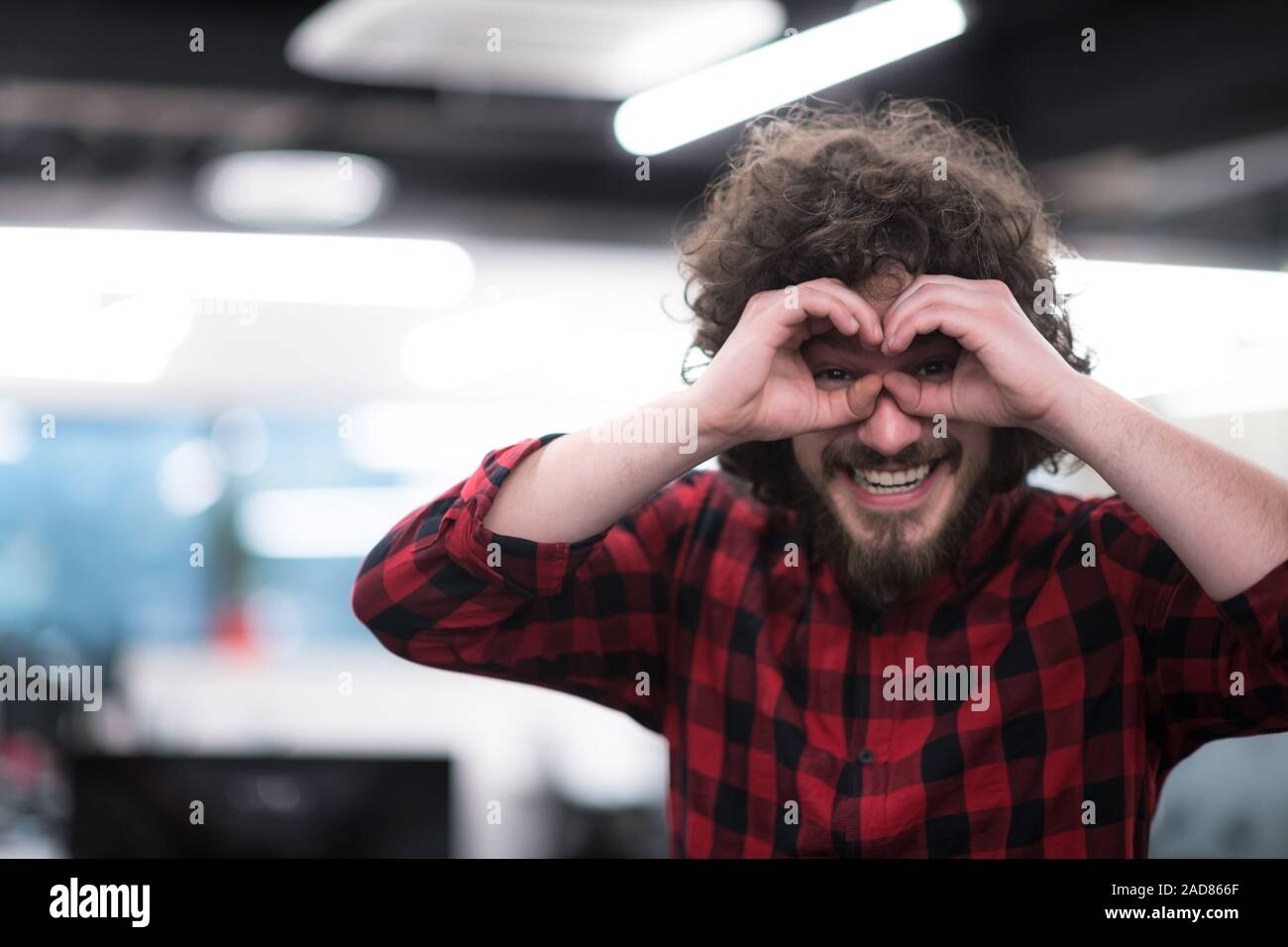 Portrait of smiling male software developer Stock Photo - Alamy