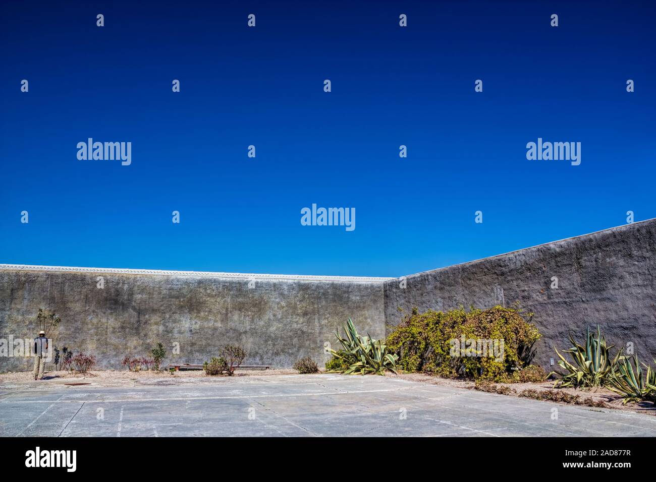 Robben Island, prison yard Stock Photo