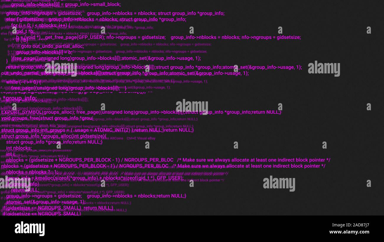 Pink screen coding hacker concept animation with glitch. Programming ...