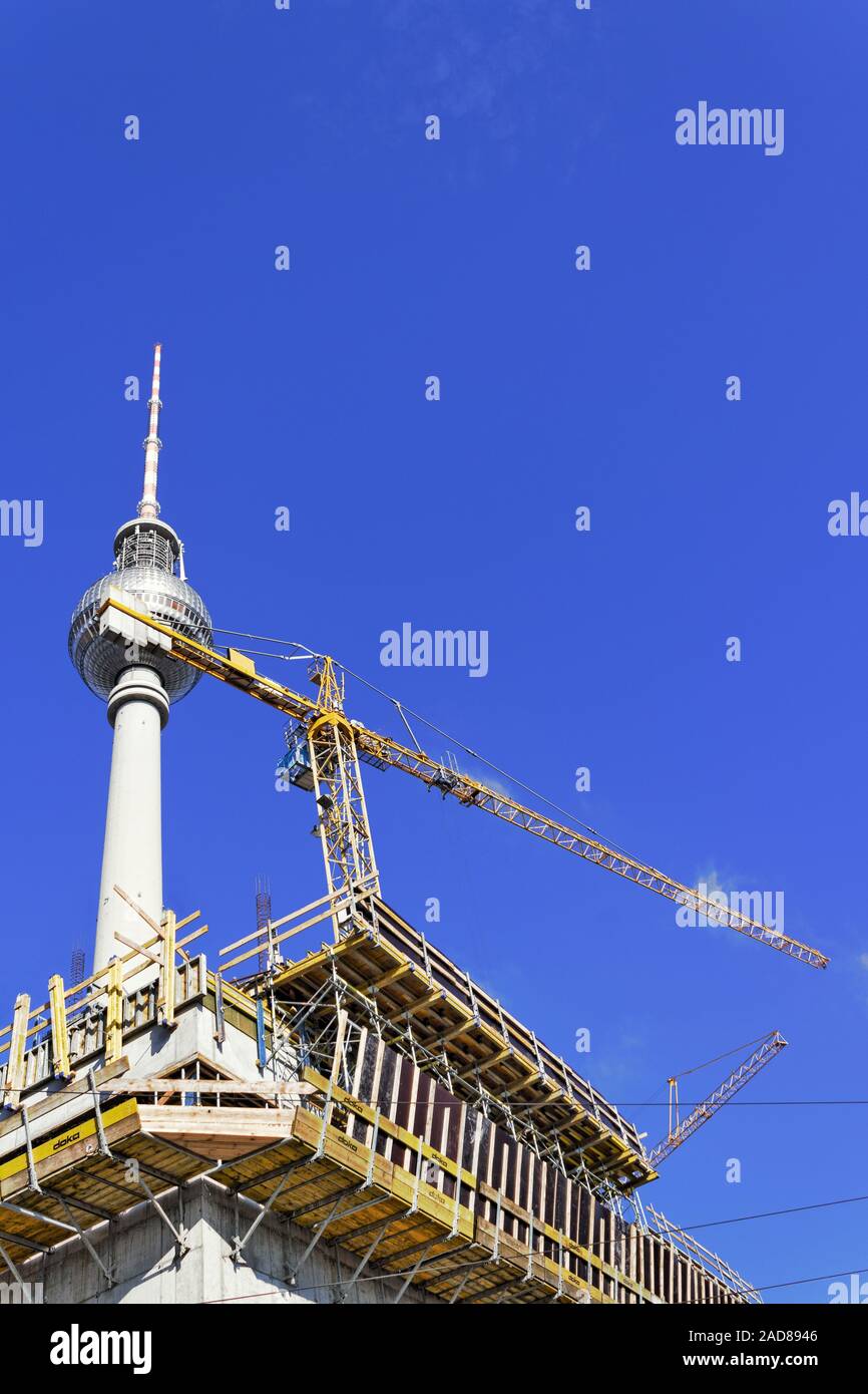 Construction site Alexanderplatz Stock Photo