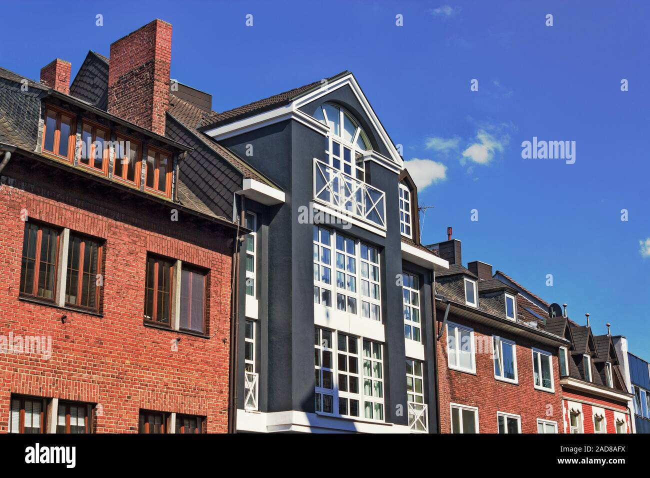 Aachen row of houses Stock Photo