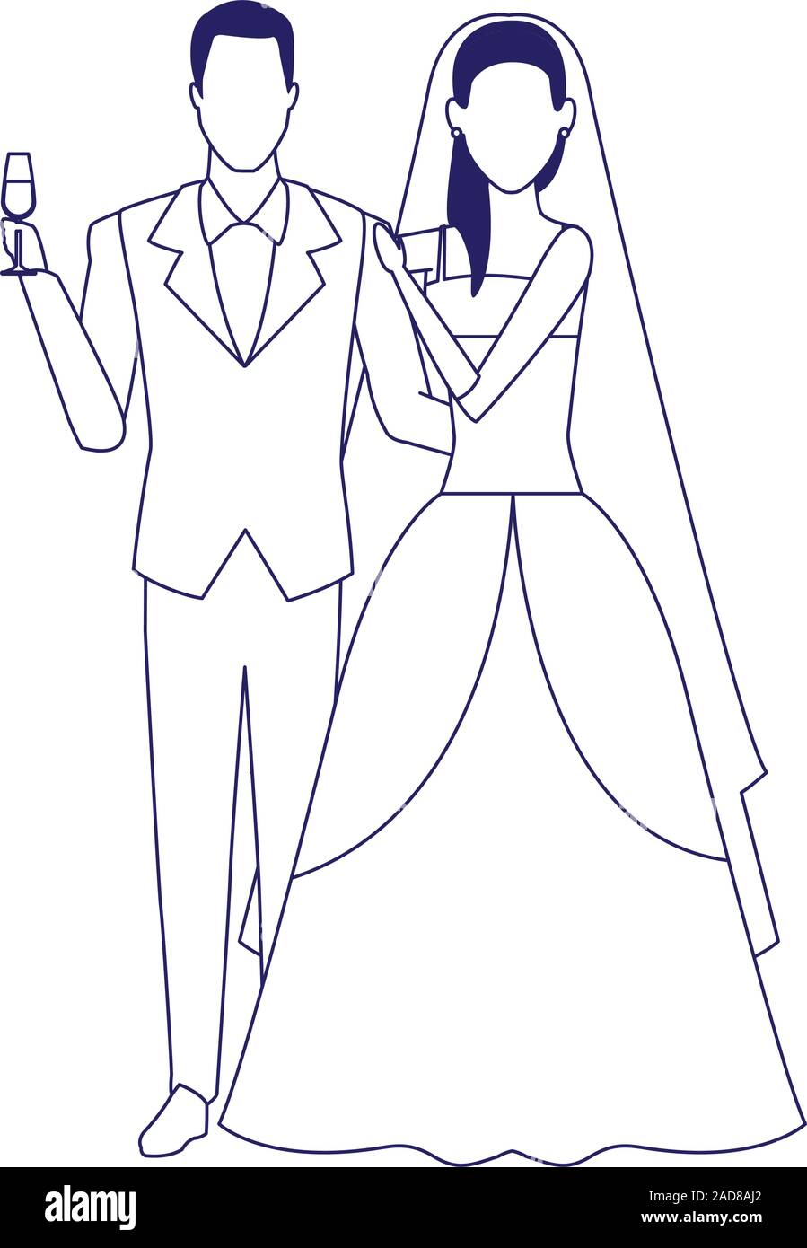 avatar bride and groom icon, flat design Stock Vector Image & Art - Alamy