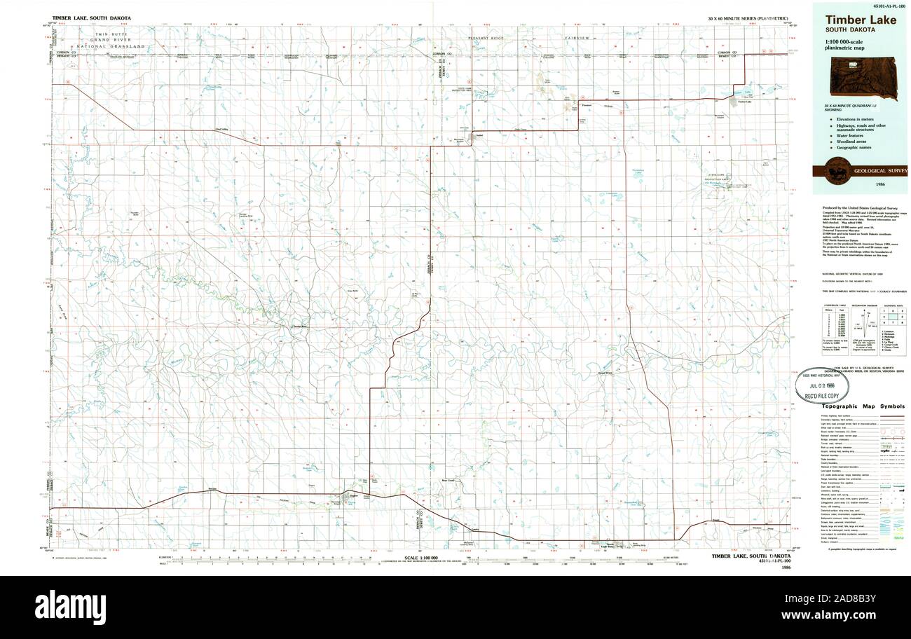 Timber lake south dakota map hires stock photography and images Alamy