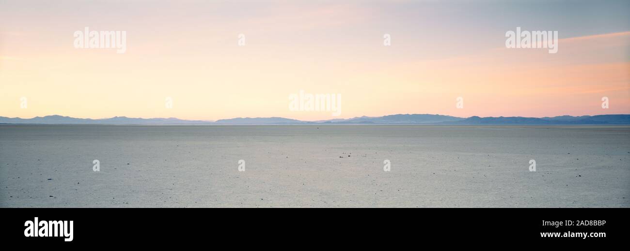 Desert at sunrise, Black Rock Desert, Gerlach, Nevada, USA Stock Photo