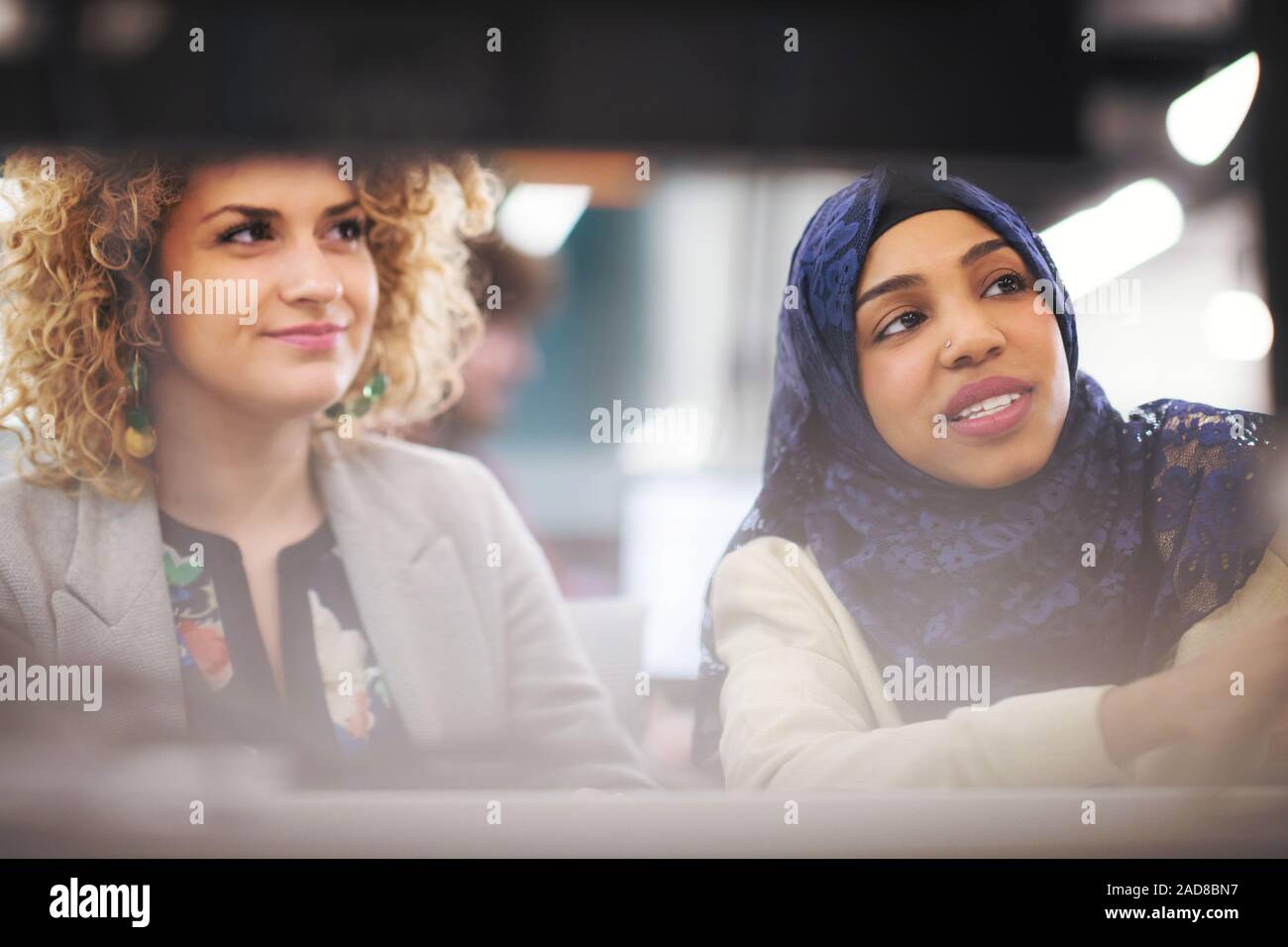 multiethnics team of software developers working together Stock Photo
