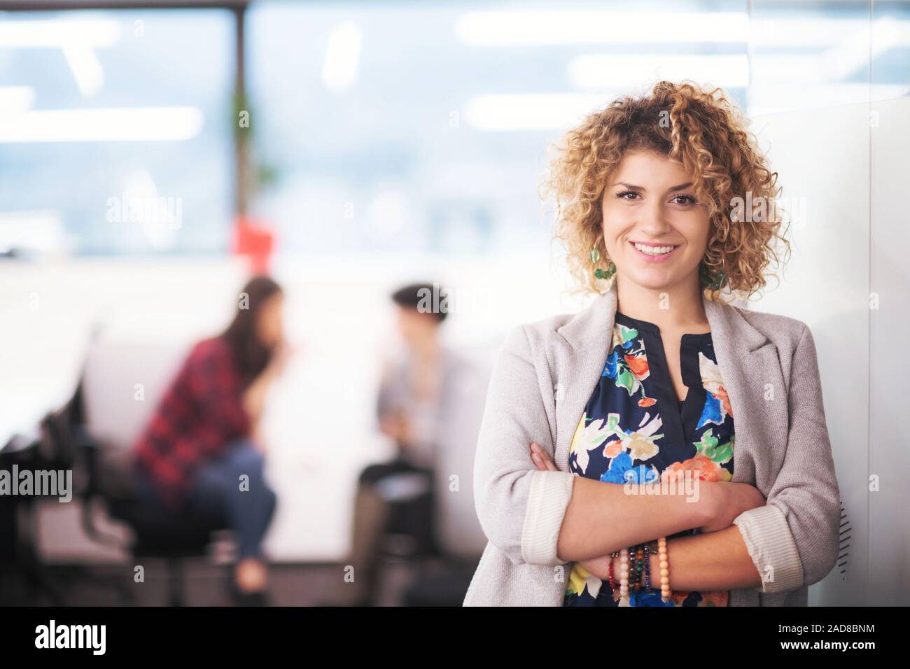 Portrait of successful female software developer Stock Photo - Alamy