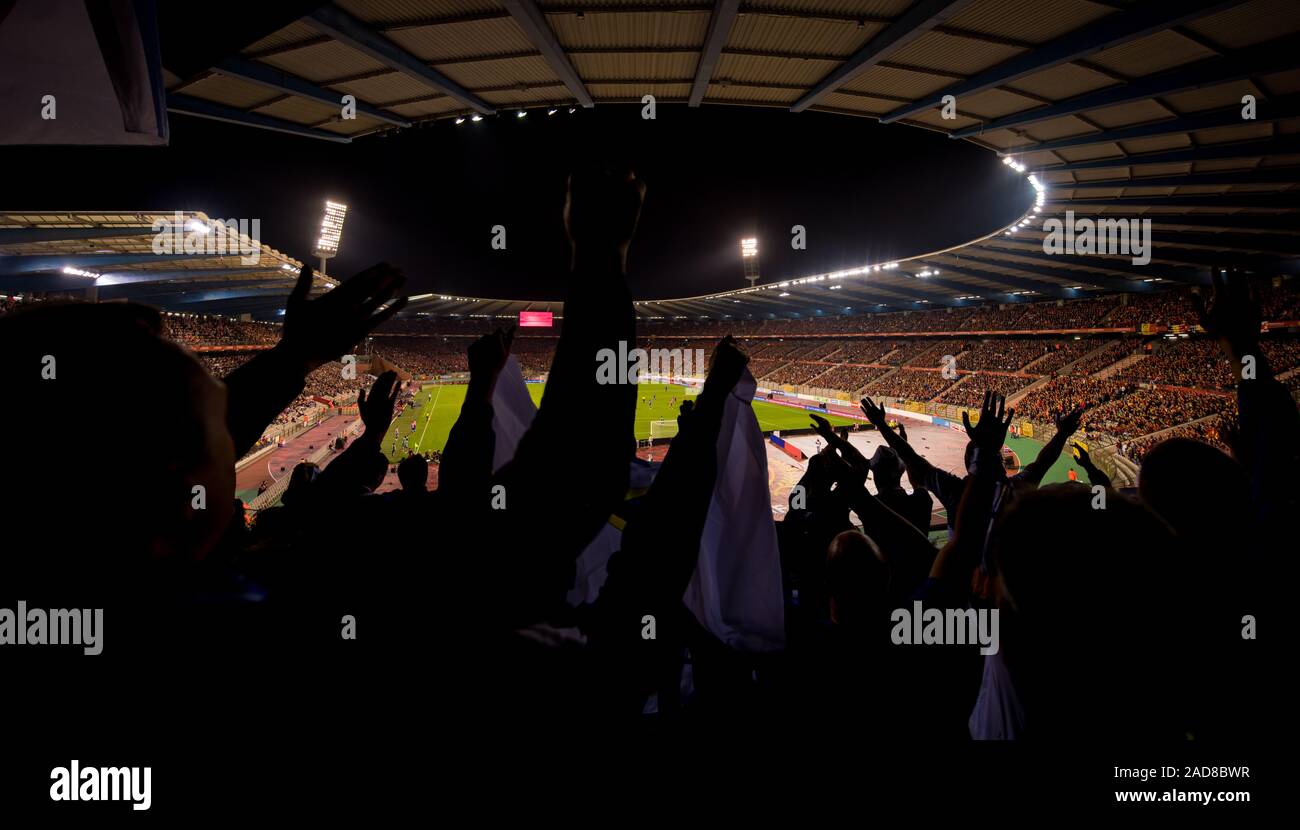 soccer fans support their favorite sports team Stock Photo - Alamy