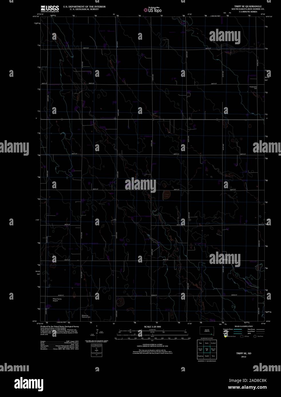 Map of tripp south dakota hires stock photography and images Alamy