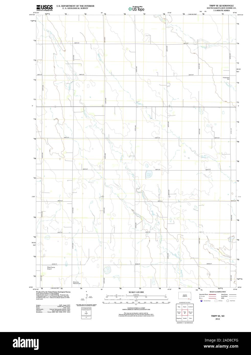 Map of tripp south dakota hires stock photography and images Alamy