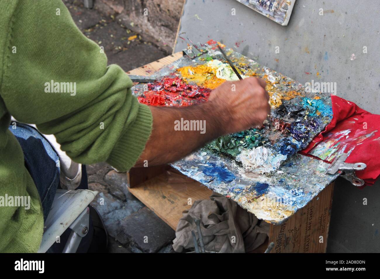Painter on Montmartre Stock Photo