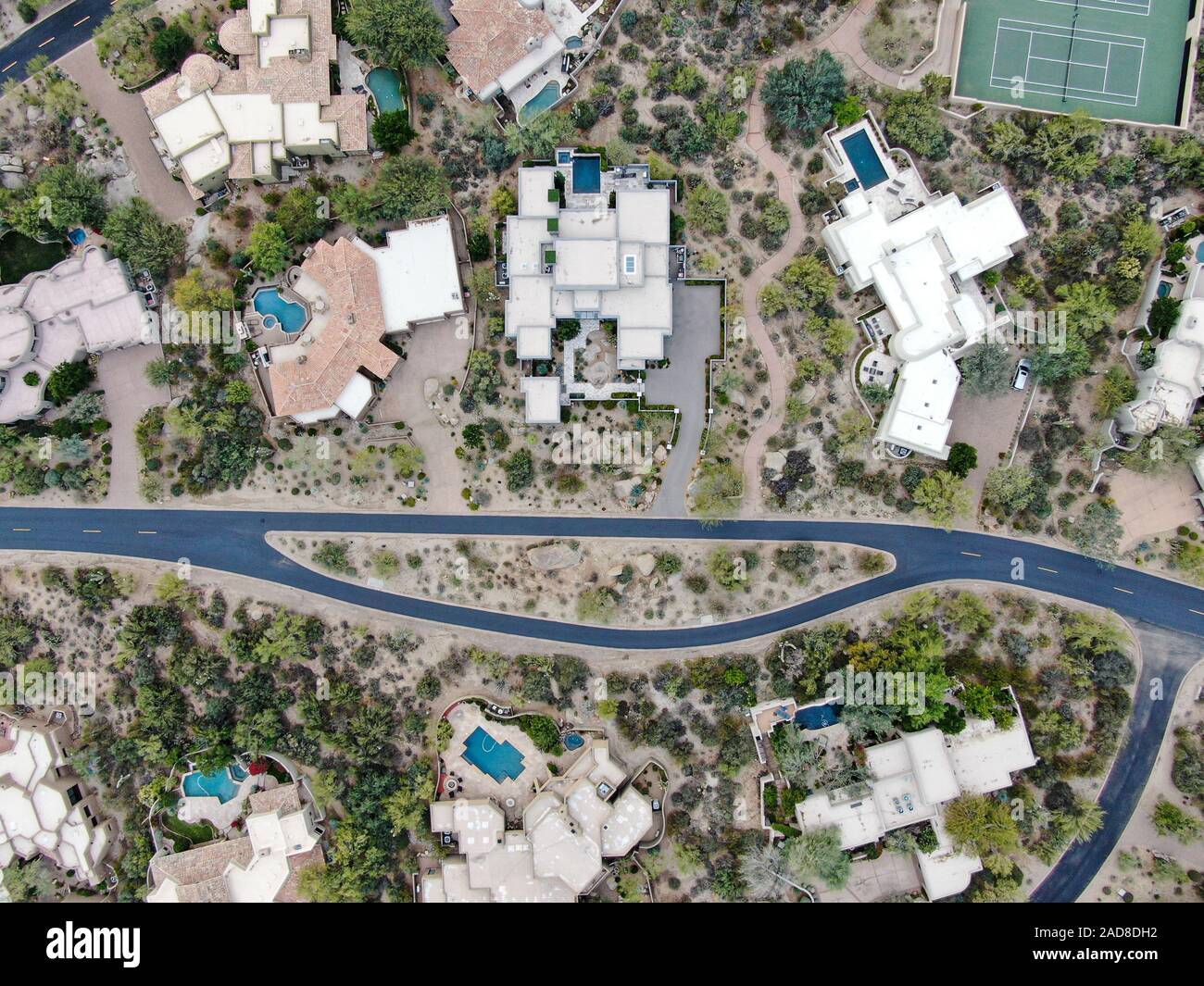 Curated visual reference: Picture Idea: Aerial Top View Of Upscale Luxury Homes With Pool And