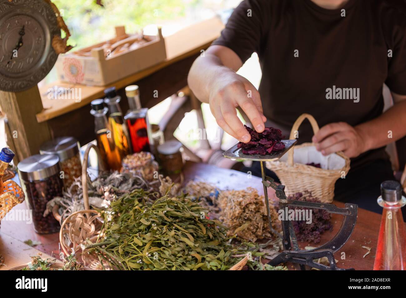 herbalist small business owner Stock Photo