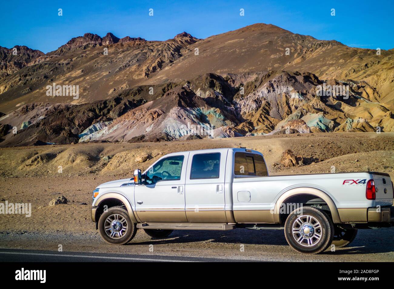 The famous offroad Ford vehicle in Death Valley National Park Stock