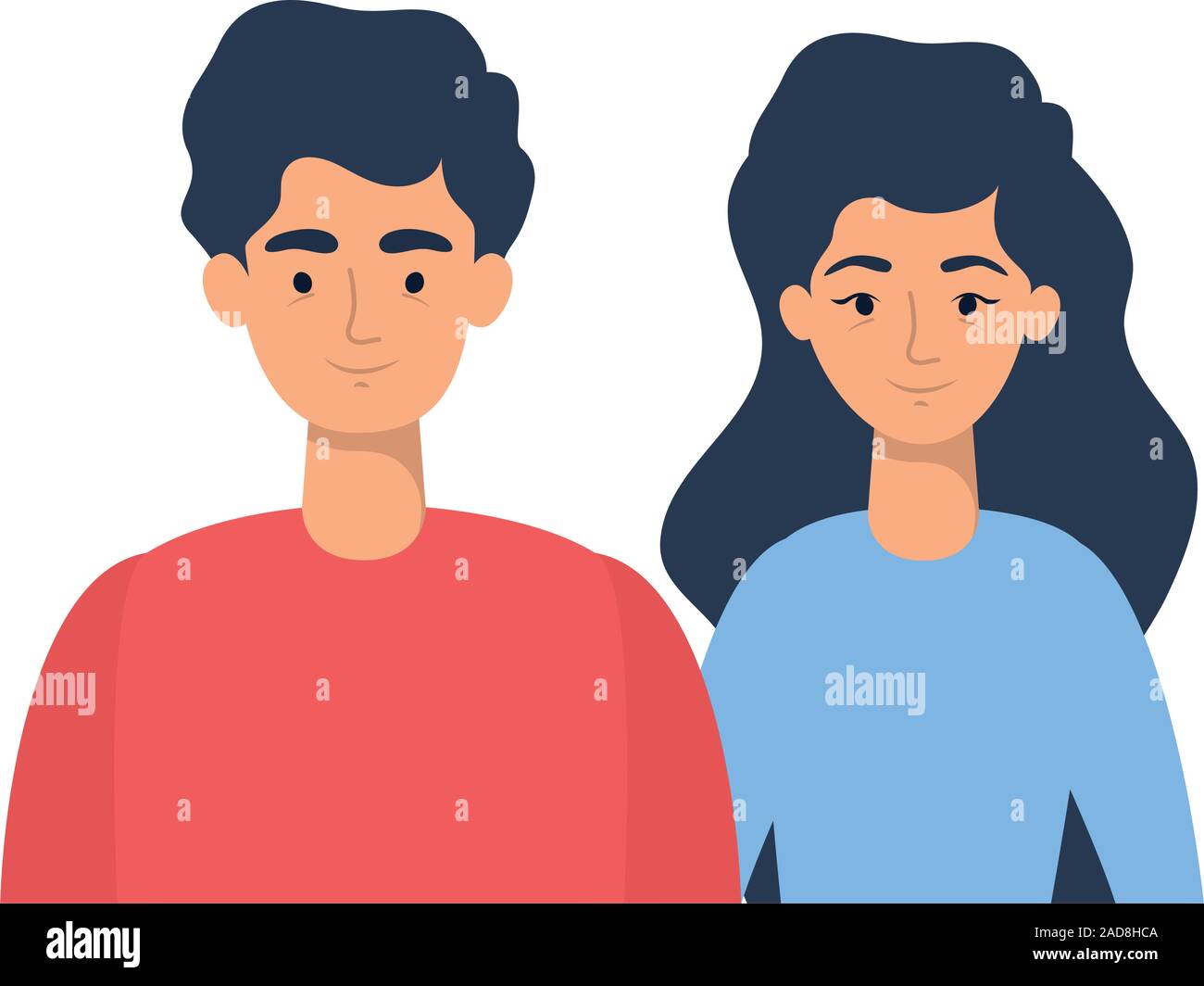 young lovers couple avatars characters Stock Vector Image & Art - Alamy