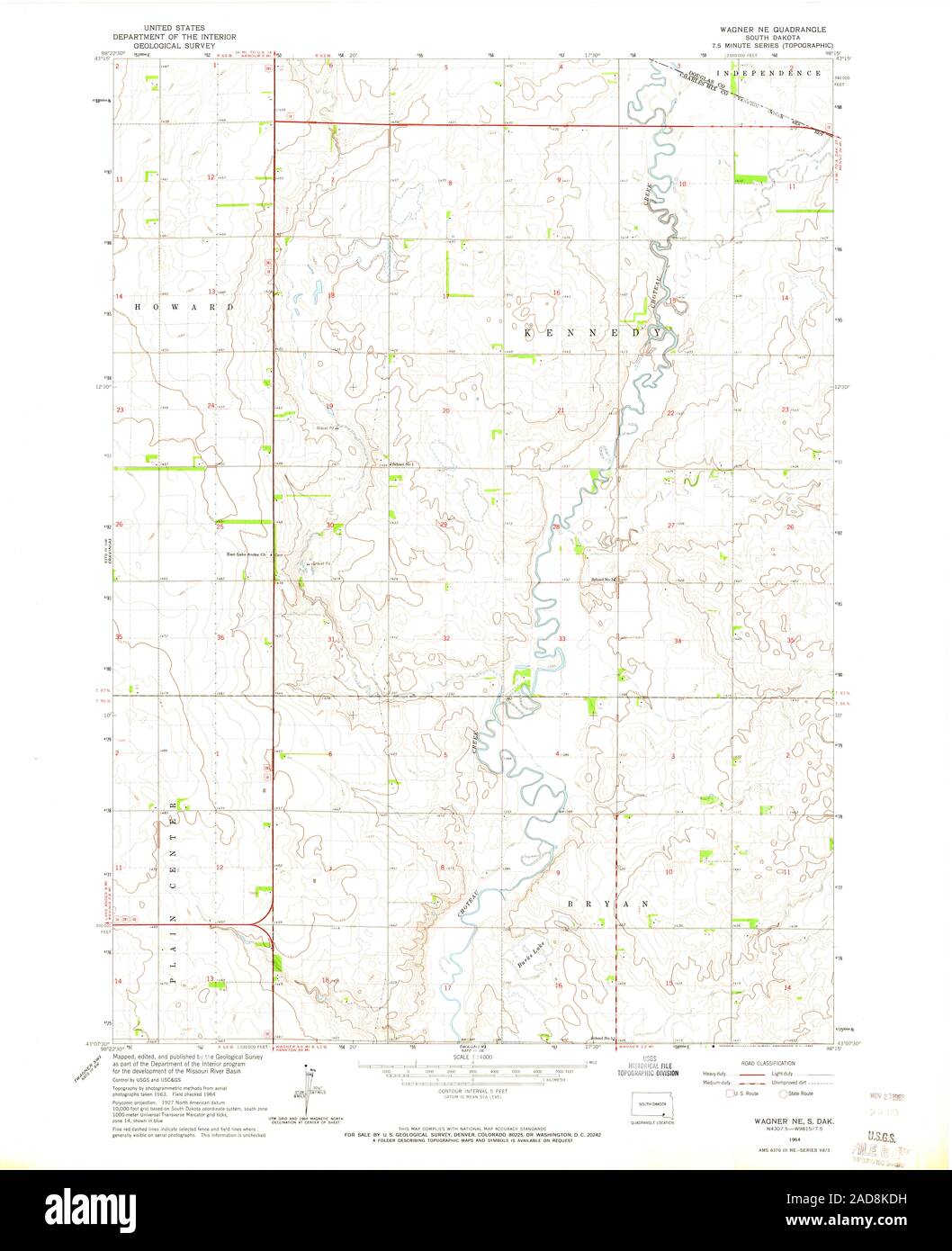 Wagner south dakota map hires stock photography and images Alamy