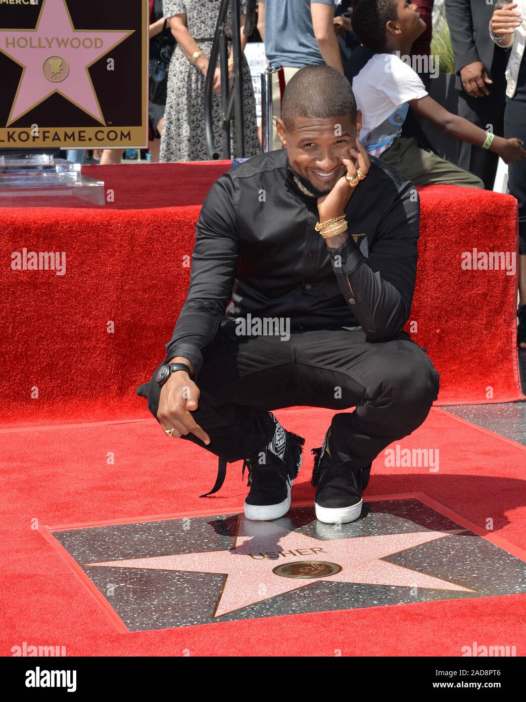 LOS ANGELES, CA. September 7, 2016: Singer/actor Usher at his Hollywood ...