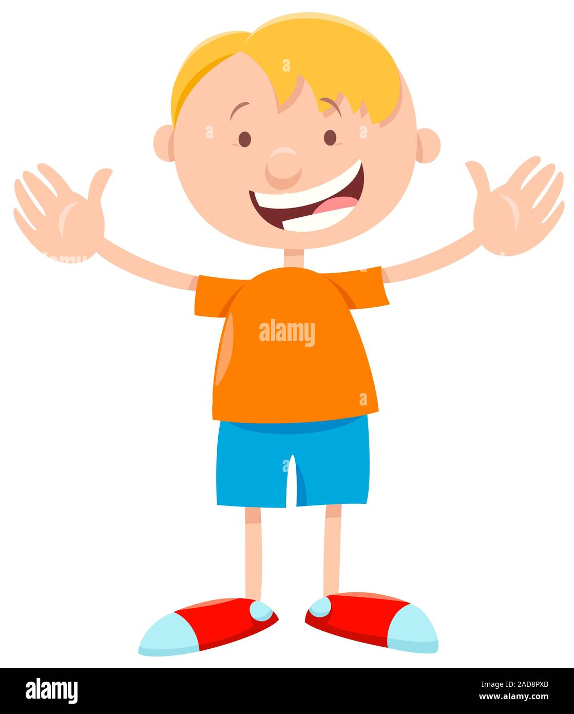 funny boy character cartoon illustration Stock Photo Alamy