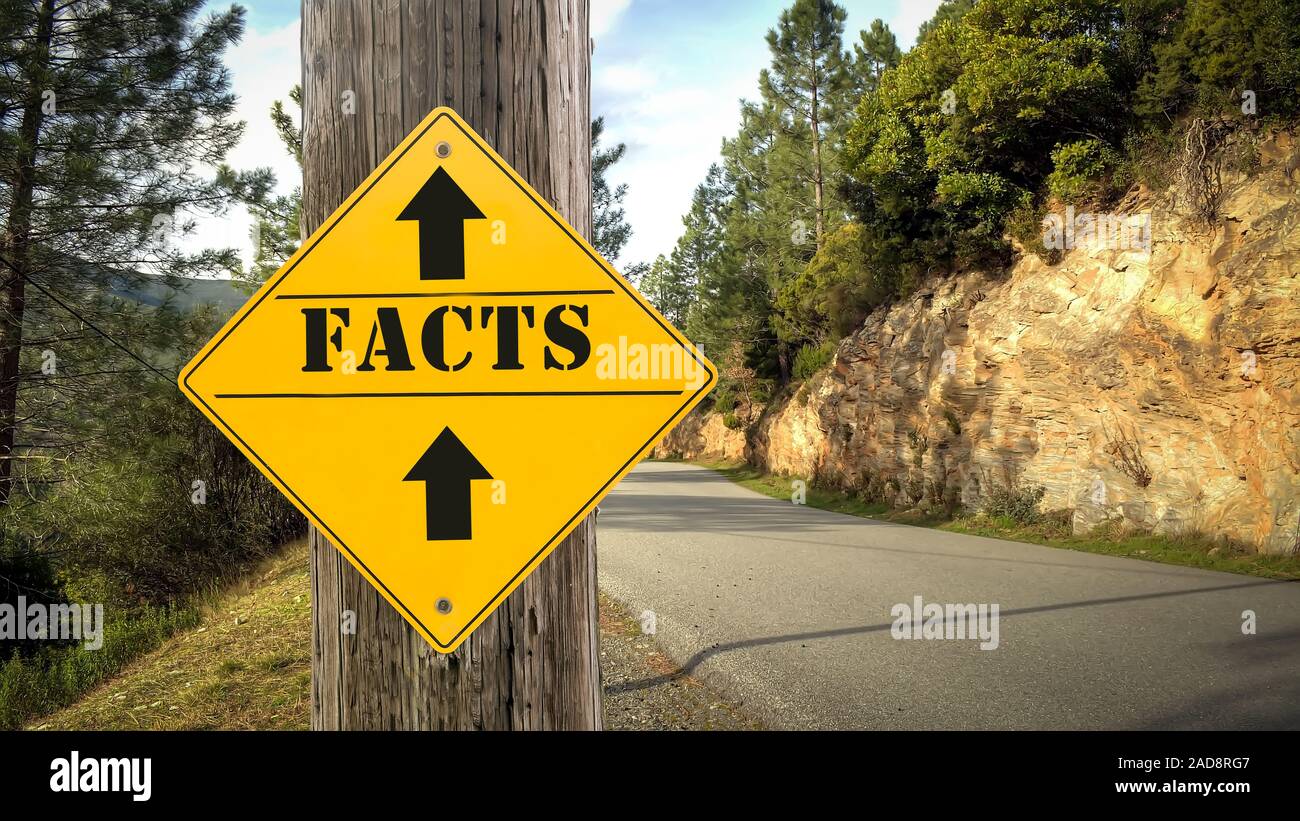 Street Sign to Facts Stock Photo - Alamy