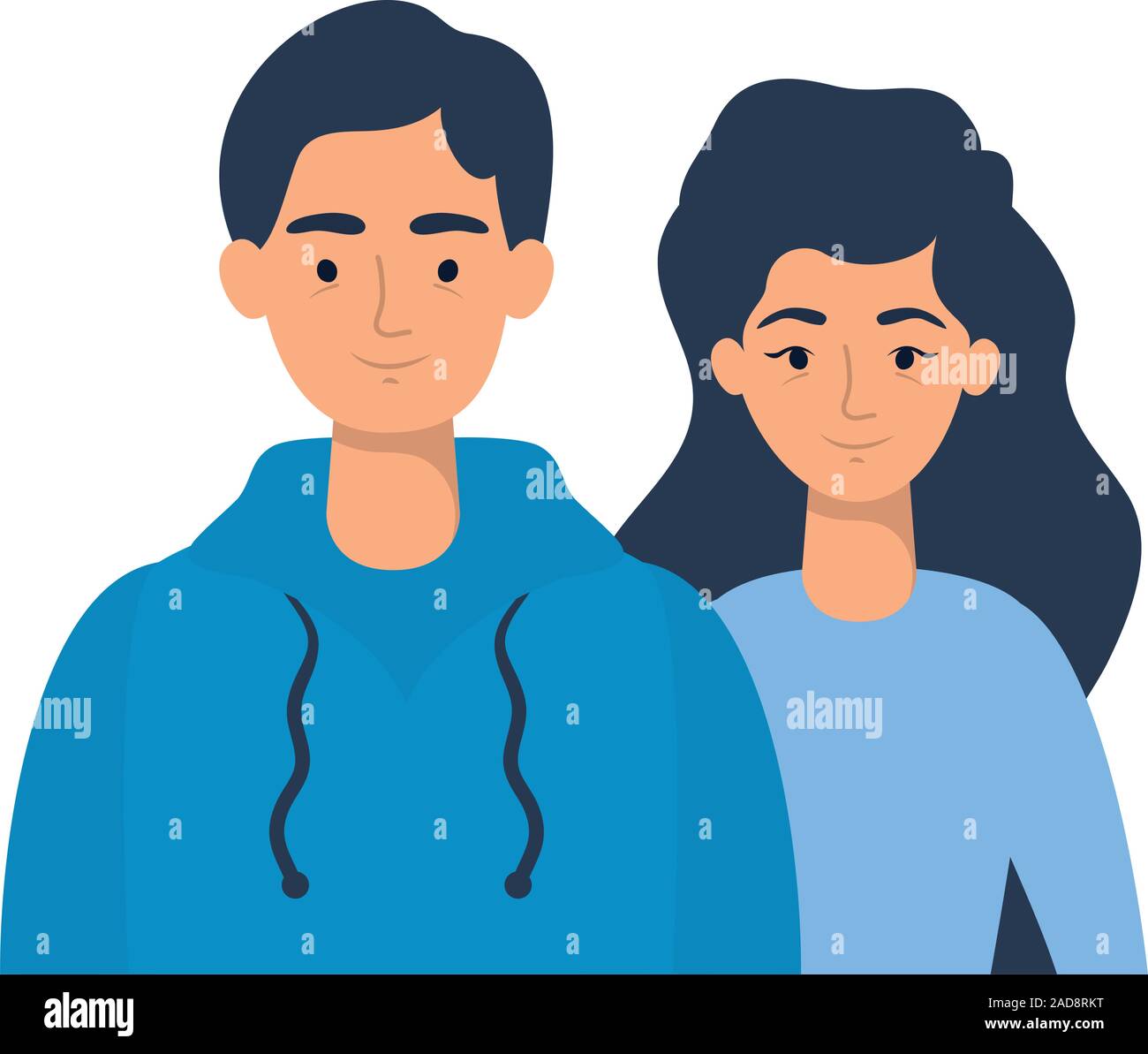 young lovers couple avatars characters Stock Vector Image & Art - Alamy