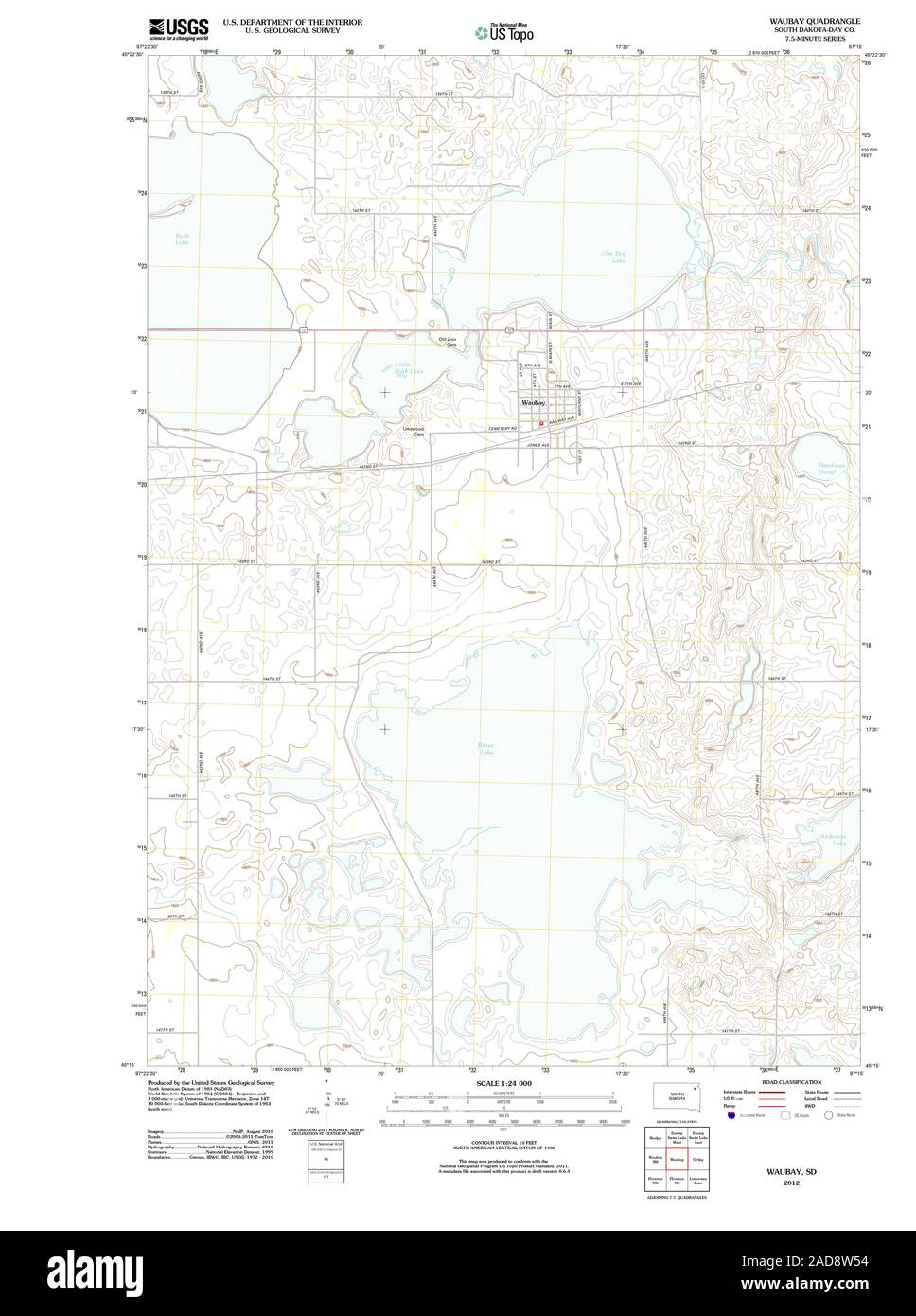 Map of waubay south dakota hires stock photography and images Alamy