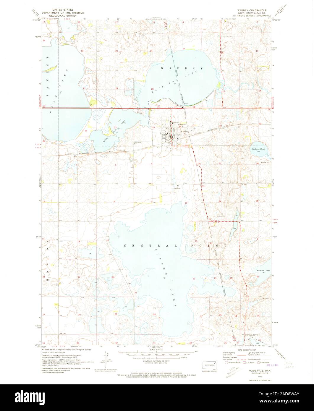 Map of waubay south dakota Cut Out Stock Images & Pictures Alamy