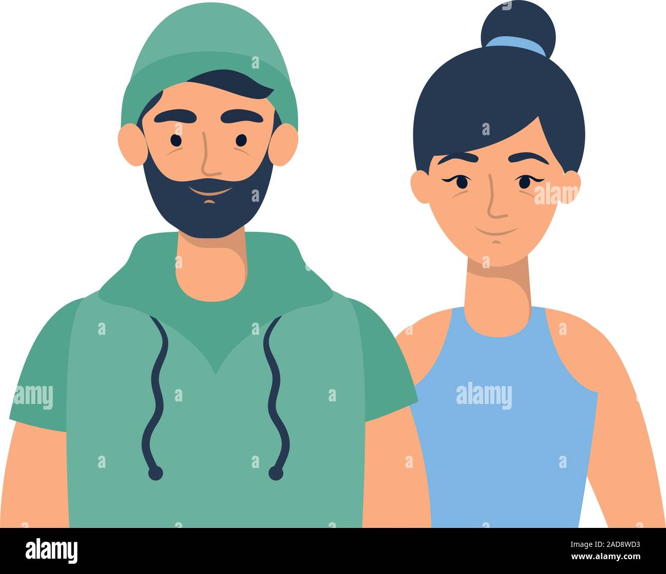 young lovers couple avatars characters Stock Vector Image & Art - Alamy