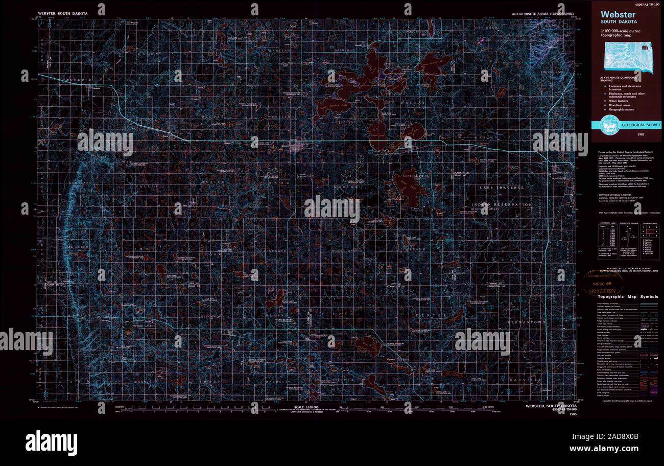 Map of webster south dakota hires stock photography and images Alamy
