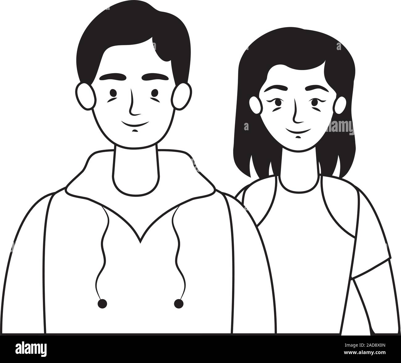 young lovers couple avatars characters Stock Vector Image & Art - Alamy