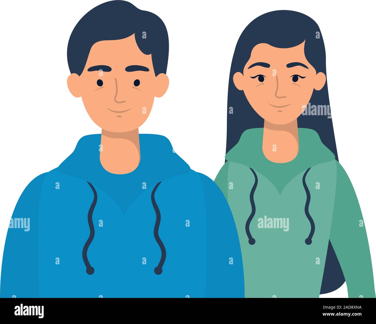 young lovers couple avatars characters Stock Vector Image & Art - Alamy