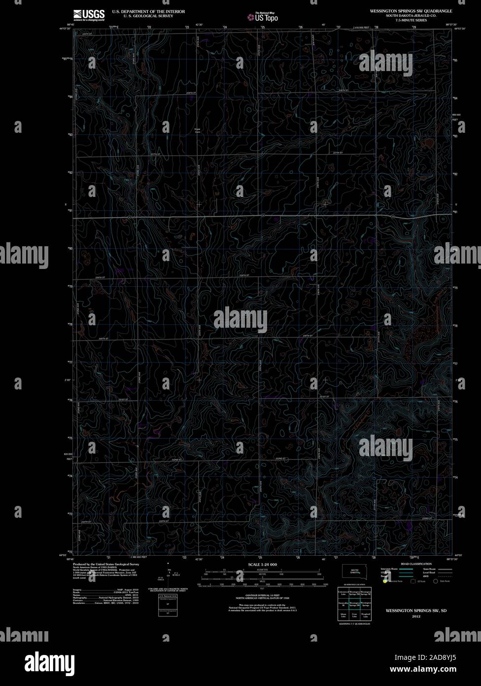 Wessington south dakota map hires stock photography and images Alamy