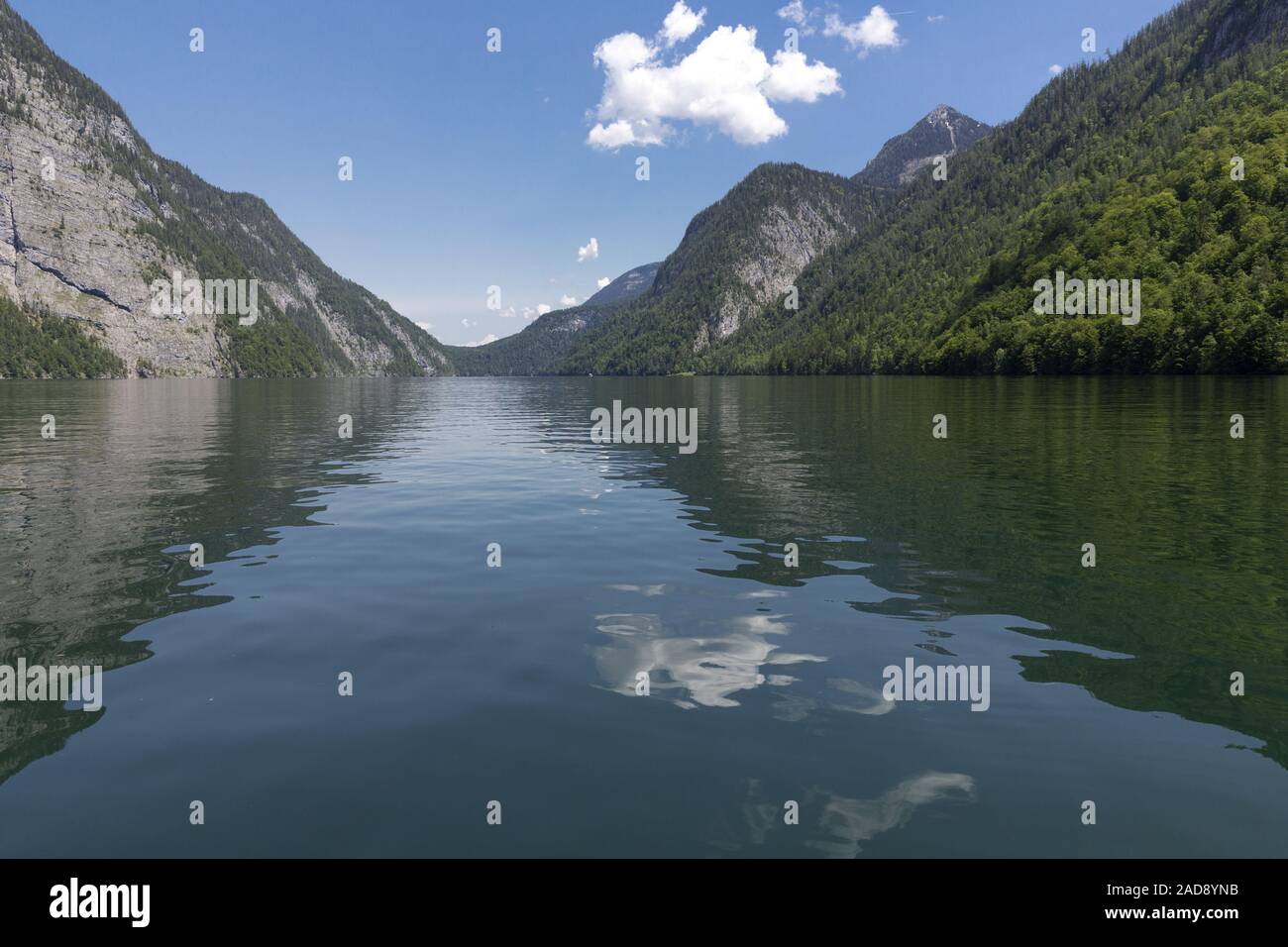 The Königssee in southern Bavaria in summer Stock Photo