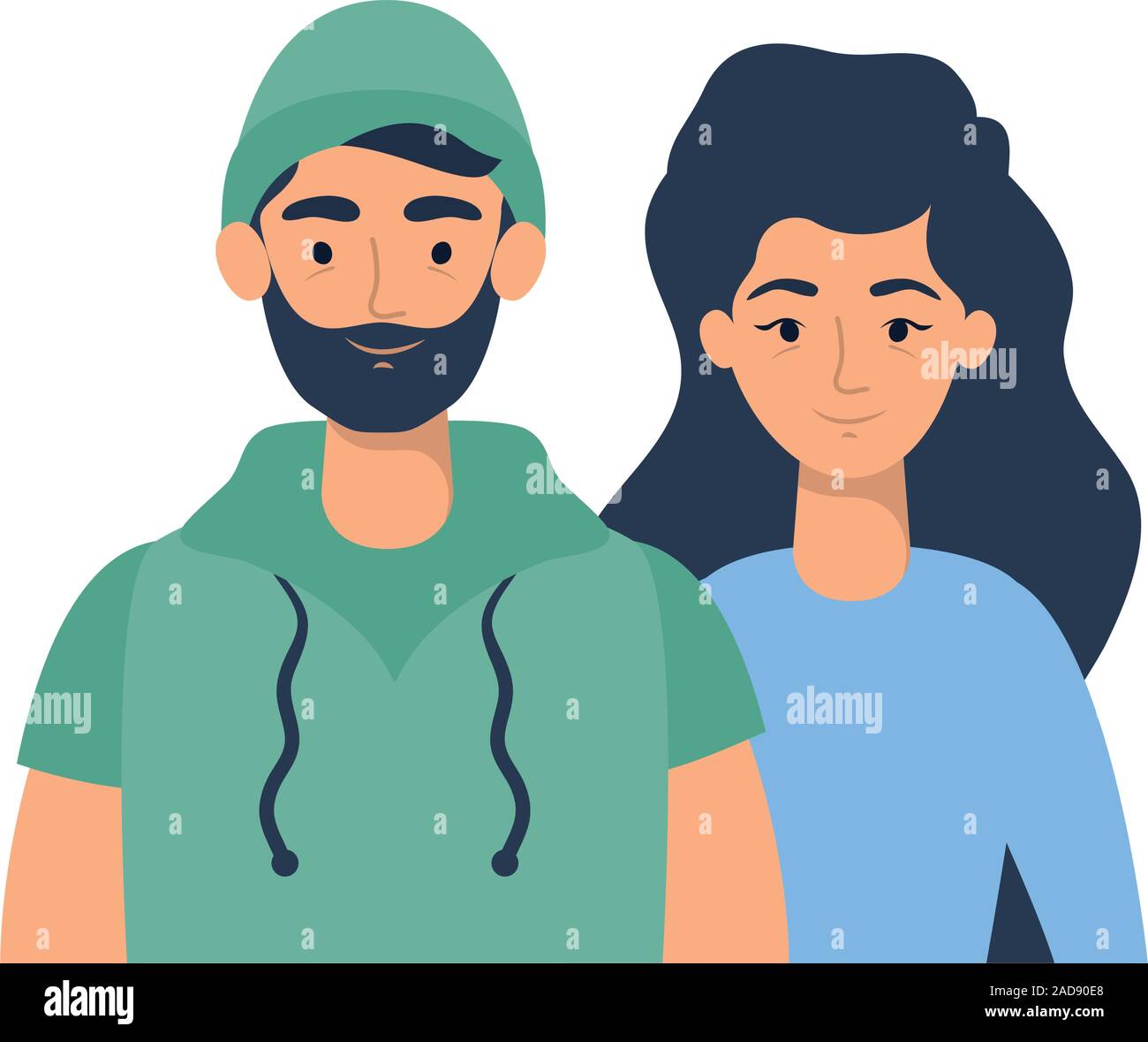 young lovers couple avatars characters Stock Vector Image & Art - Alamy