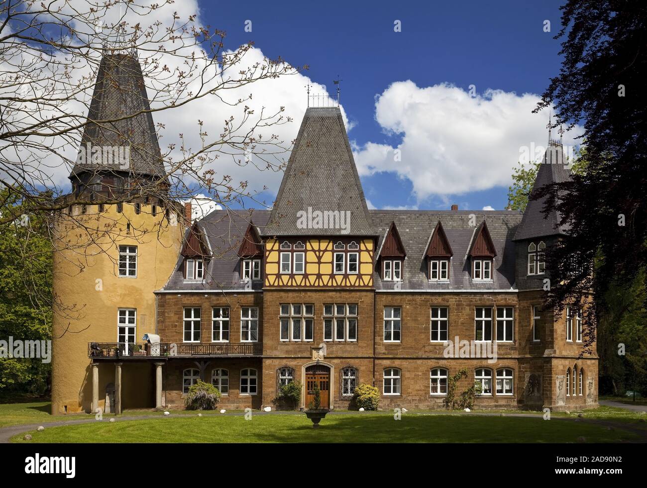 Hollwinkel Castle, Preussisch Oldendorf, Ostwestfalen-Lippe, North Rhine-Westphalia, Germany, Europ Stock Photo