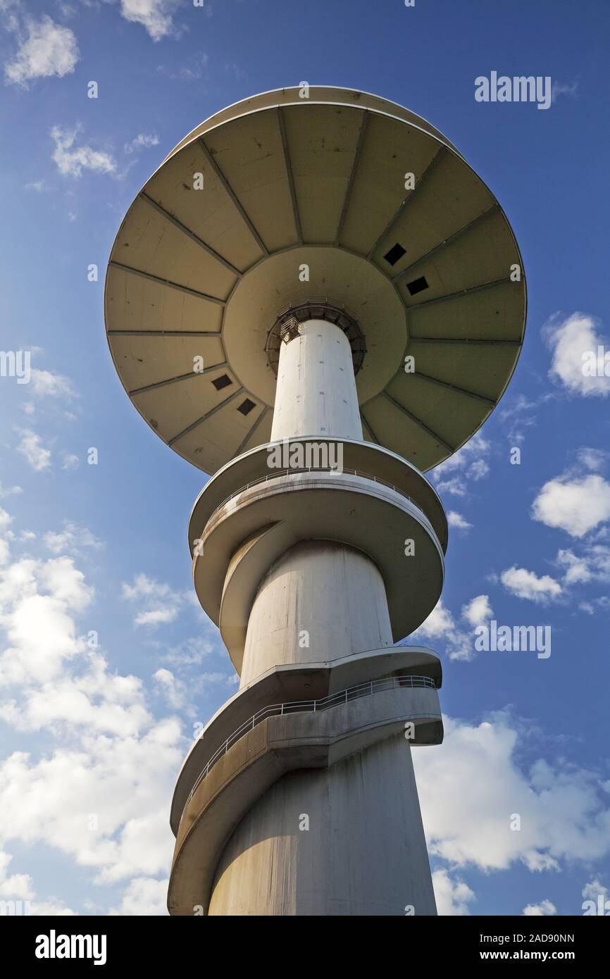 Telecommunication tower, type tower, reinforced concrete construction, Porta Westfalica, Germany Stock Photo