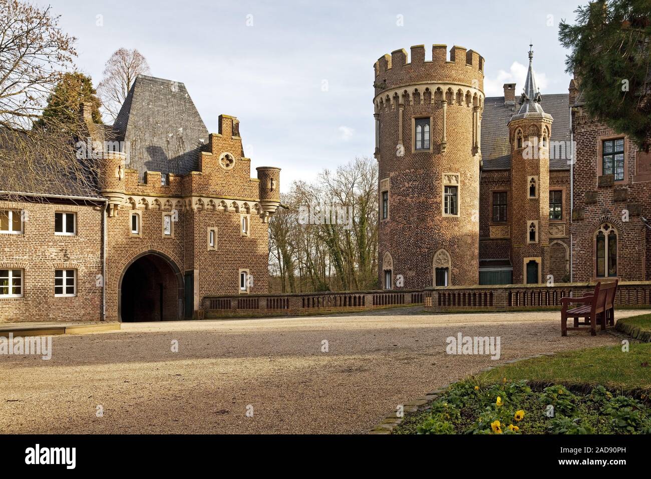 Pfaffendorf castle, Bergheim, North Rhine-Westphalia, Germany, Europe Stock Photo