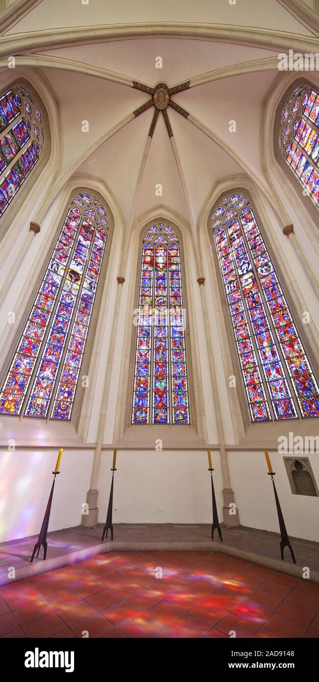 Ueberwasserkirche, inside view, Muenster, North Rhine-Westphalia, Germany, Europe Stock Photo