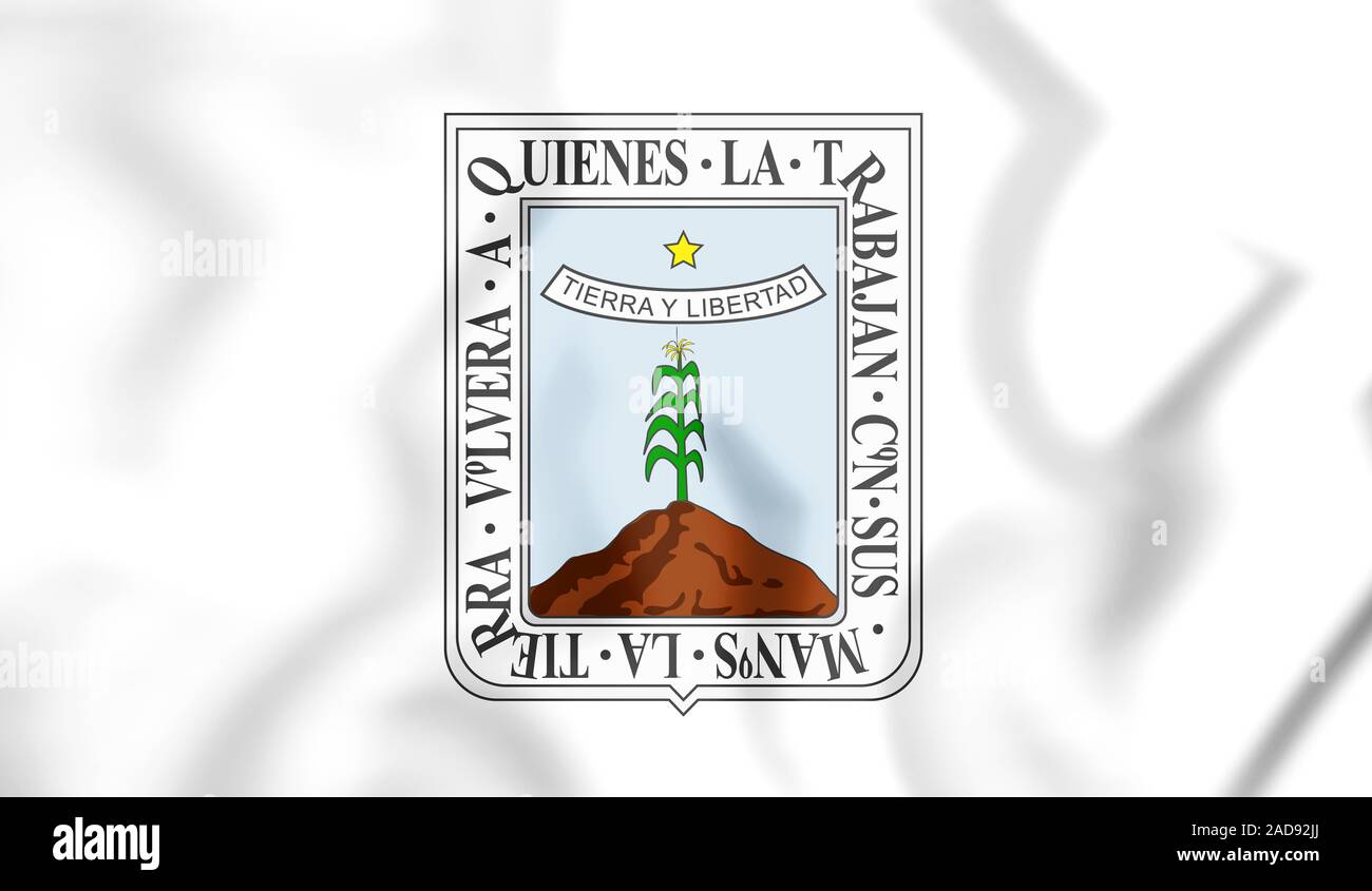 3D Flag of Morelos, Mexico. 3D Illustration Stock Photo Alamy