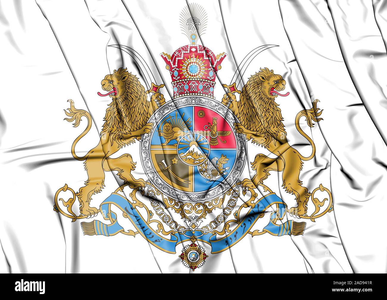 3D Imperial Coat of Arms of Iran. 3D Illustration Stock Photo Alamy