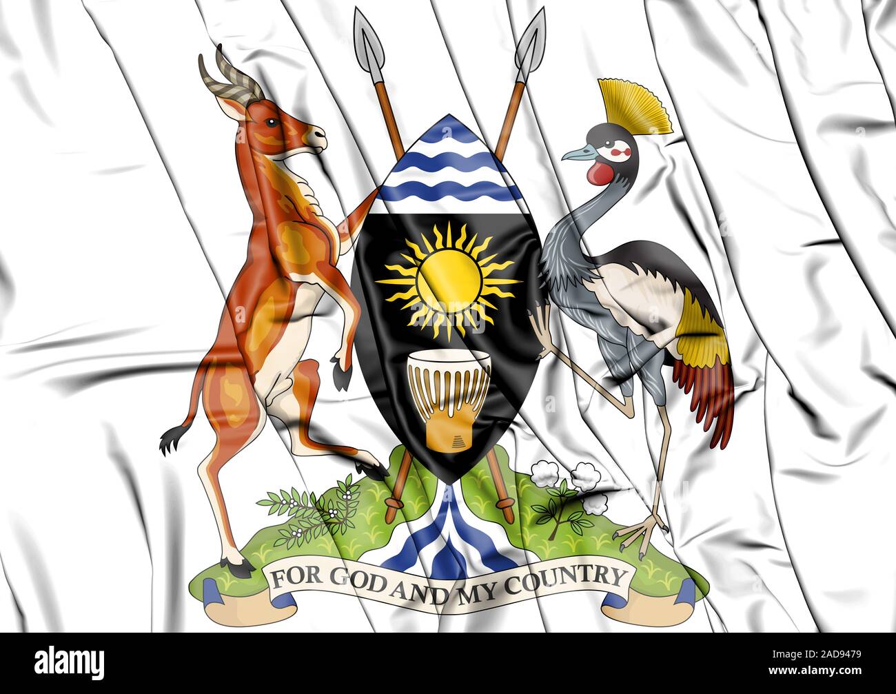3D Uganda Coat of Arms. 3D Illustration Stock Photo Alamy