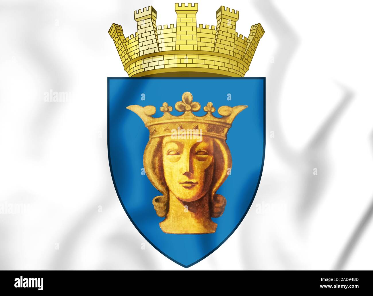 3D Stockholm Coat of Arms, Sweden. 3D Illustration. Stock Photo