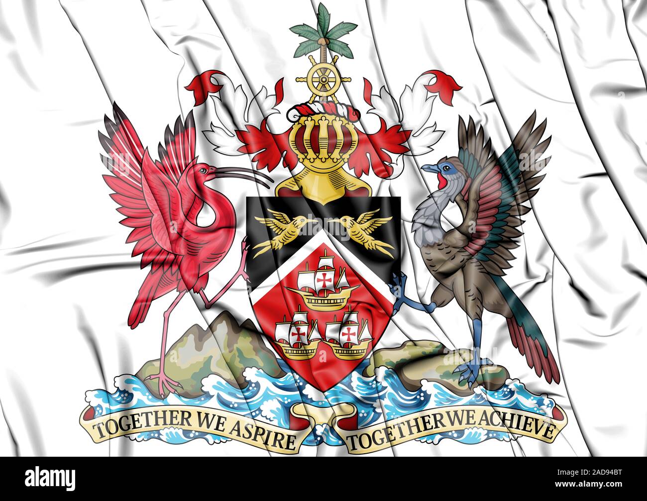 3D Trinidad and Tobago coat of arms. 3D Illustration Stock Photo Alamy