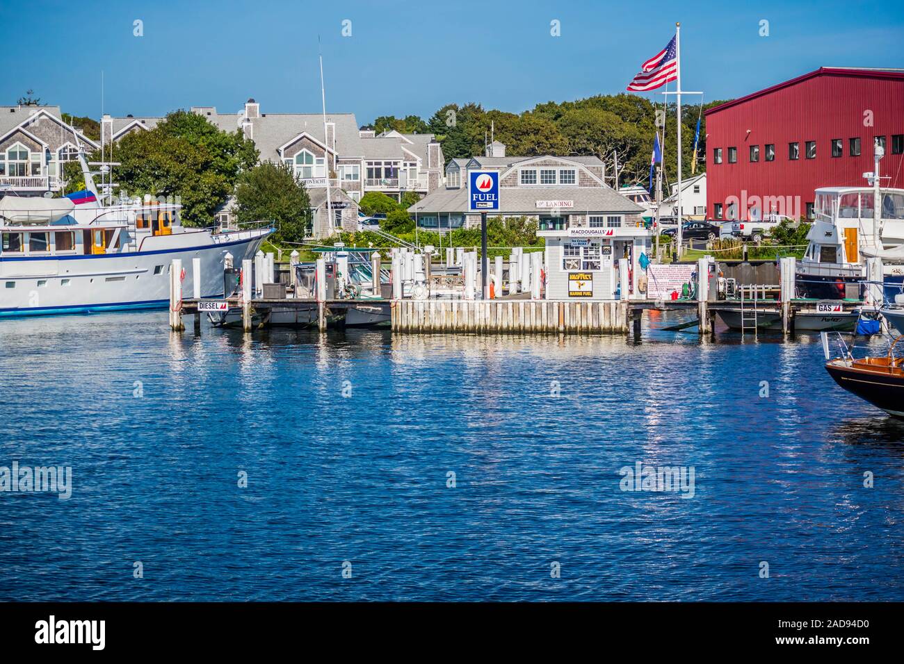A layby station of sailing boats in Cape Cod, Massachusetts Stock