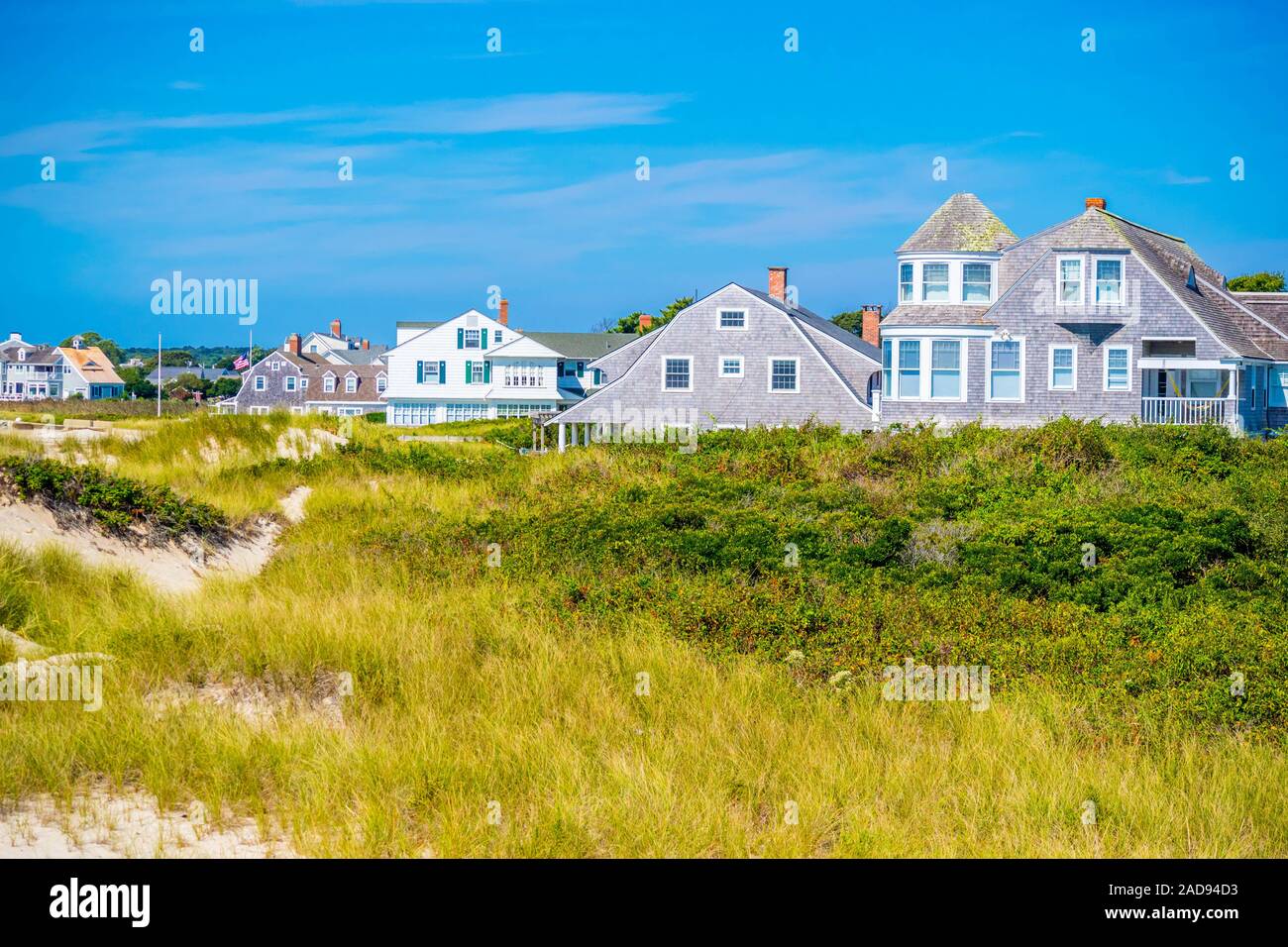 The overlooking view of the town's island in Cape Cod, Massachusetts